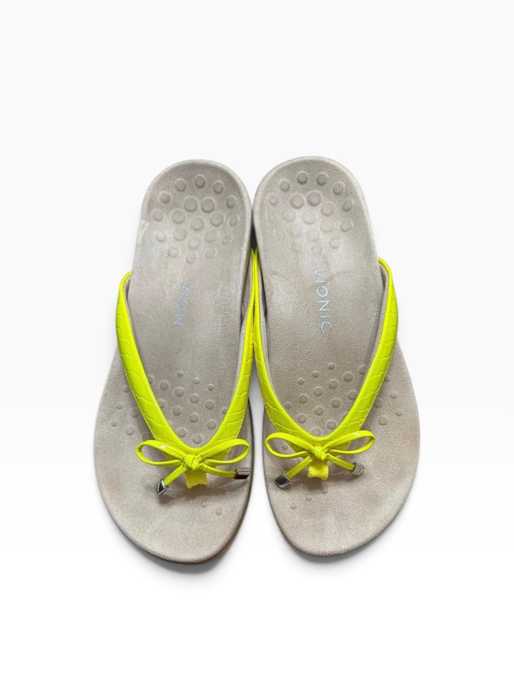 🧡 Vionic Bright Yellow Bow Thong Sandals 🧡